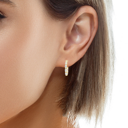 3.20CT Lab Diamond Earring 14k Yellow Gold