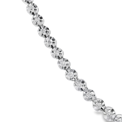 2.56CT Diamond Buttercup Tennis 14K White Gold Necklace