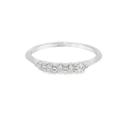0.20CT Diamond Ring 18k White Gold