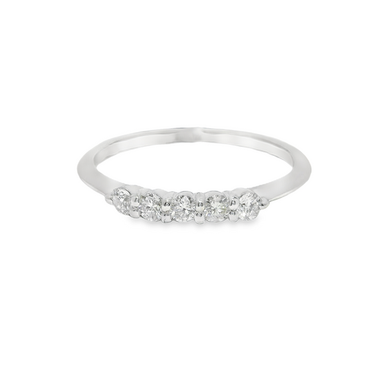 0.20CT Diamond Ring 18k White Gold