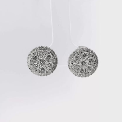 2.17CT Diamond 14k white Gold Earring