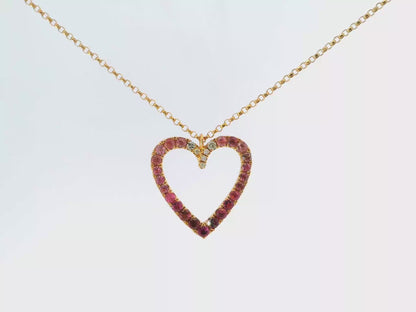 0.05CT Diamond 0.55CT Pink Tourmaline 14k Rose Gold Pendant