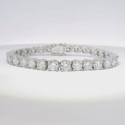15.31CT  Lab Diamond Bracelet 14K White Gold