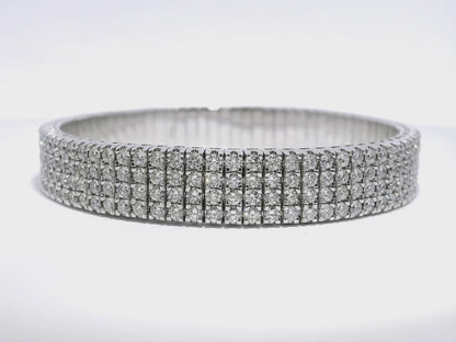 8.51 CT diamond Bangle 18k White Gold