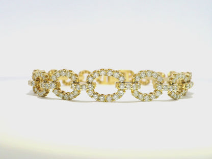 4.16CT Diamond Bracelet 14k Yellow Gold