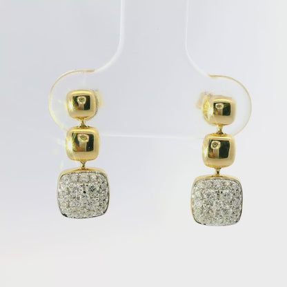 0.34CT Diamond 14k Yellow Gold Earring