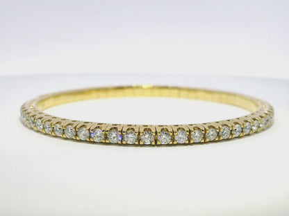 3.90 Ct diamond Bangle 18k Yellow Gold