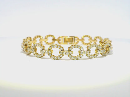 4.33CT Diamond Bracelet 14k Yellow Gold