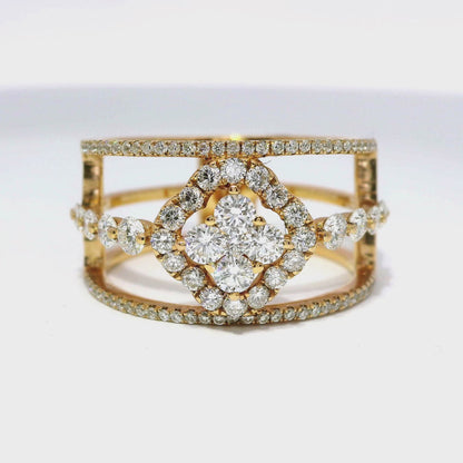 0.98CT Diamond Ring 18k Rose Gold