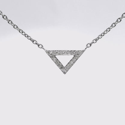 0.15CT Diamond Pendant 14k White Gold