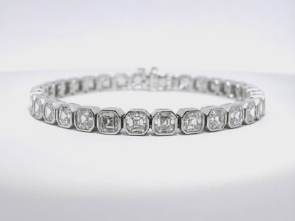 13.93CT Lab diamond Bracelet 14k white Gold