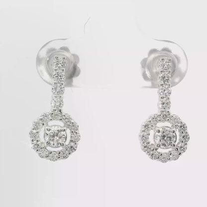 0.79CT Diamond Earring 18k White Gold