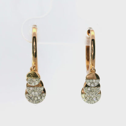 0.21CT Diamond 14k Rose Gold Earring