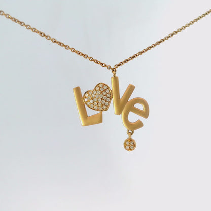 0.13ct Diamond Love Pendant 14k White Gold