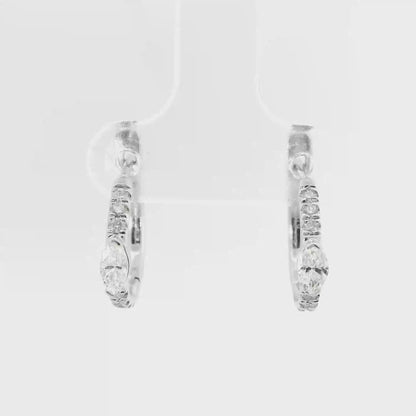 0.46CT Diamond 18k White Gold Earring