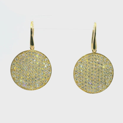 5.21CT Diamond Earring 14k Yellow Gold