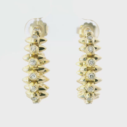 0.60CT Diamond 14k Yellow Gold Earring