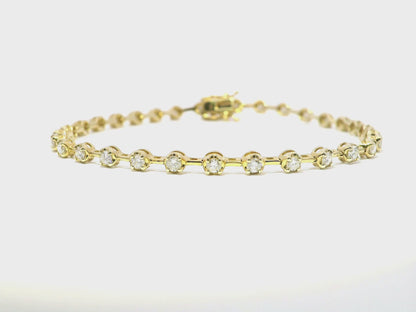 1.53CT Diamond Bracelet 14k Yellow Gold
