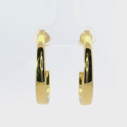 0.97CT Diamond 14k Yellow Gold Earring