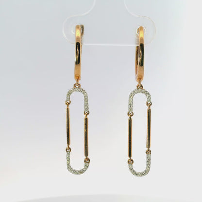 0.16CT Diamond 14k Rose Gold Earring