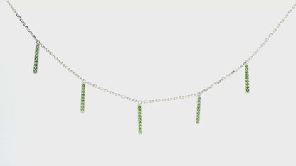 0.25CT Tsavorite Stone 14k White Gold