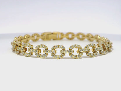 3.17CT Diamond Bracelet 14k Yellow Gold