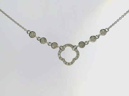 0.17CT Diamond Pendant 14k White Gold