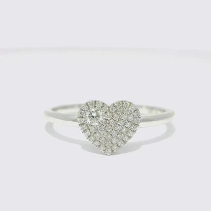 0.15CT Diamond Ring 14k White Gold