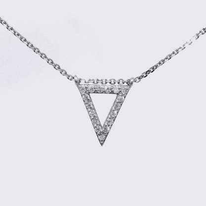 0.16CT Diamond Pendant 14k White Gold