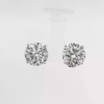 8.74CT Lab Diamond Stud Earring 14k White Gold