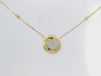 0.29CT Diamond Pendant 14k Yellow Gold
