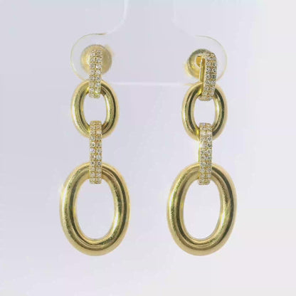 0.28CT Diamond 14k Yellow Gold Earring