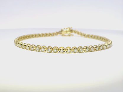 1.32CT Diamond Bracelet 14k Yellow Gold