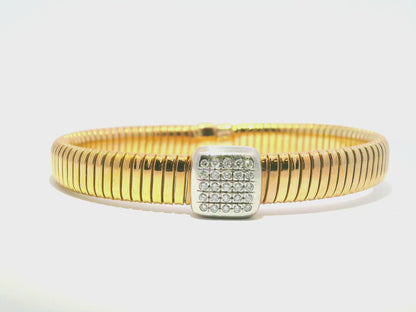 0.21CT Diamond Bangle 14k Rose Gold