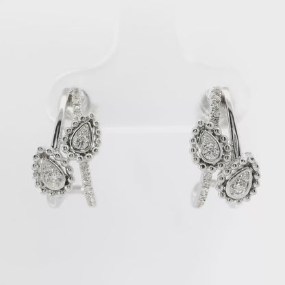 0.18CT Diamond 14k White Gold Earring