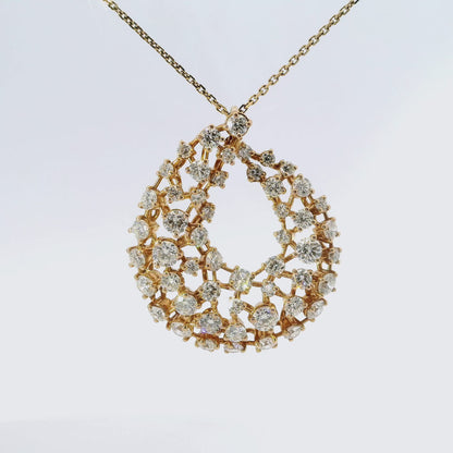 3.29CT Diamond Pendant 14k Gold