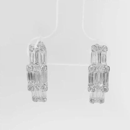 1.79CT Diamond 18k White Gold Earring