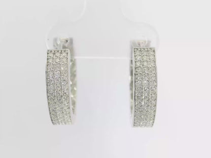 0.33CT Diamond  18k White Gold Earring