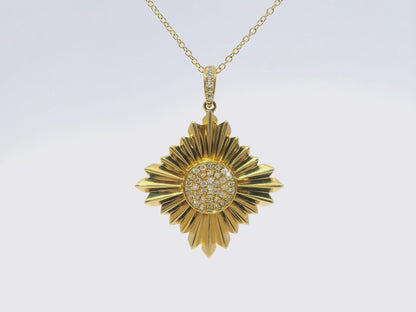 0.12CT Diamond Pendant 14k Yellow Gold