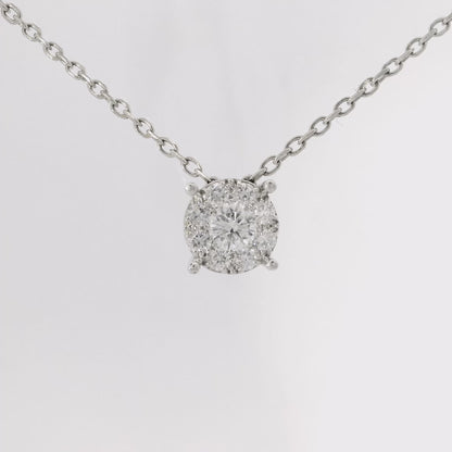 0.49CT Diamond Pendant 14k White Gold