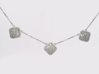 1.62CT Diamond Pendant 14k White Gold