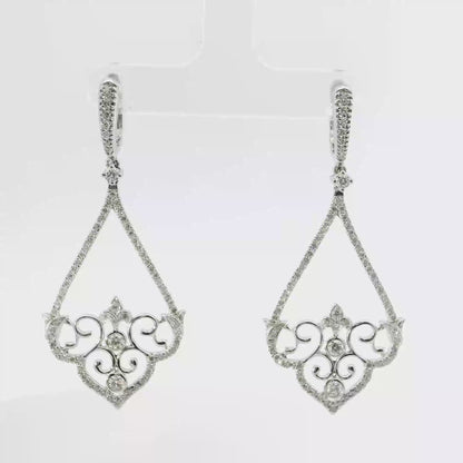 1.53CT Diamond 18k White Gold Earring