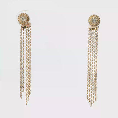 0.26CT Diamond 14K Rose Gold Earring