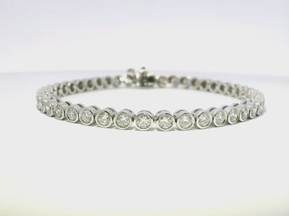 4.09CT Diamond Bracelet 14k White Gold