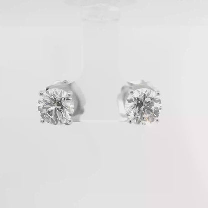 3.08CT Lab Diamond Stud Earring 14k White Gold