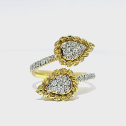 0.36CT Diamond ring 18k Yellow Gold