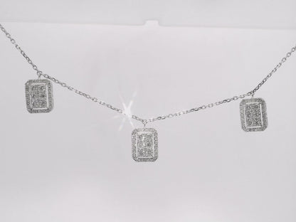 1.34Ct Diamond Pendant 14k White Gold