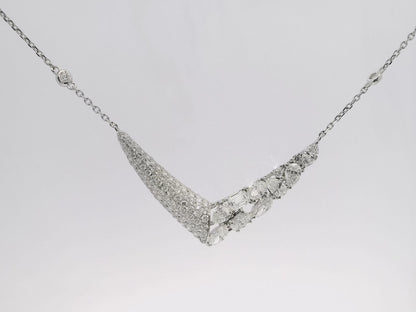 2.50CT Diamond Pendant 18k White Gold