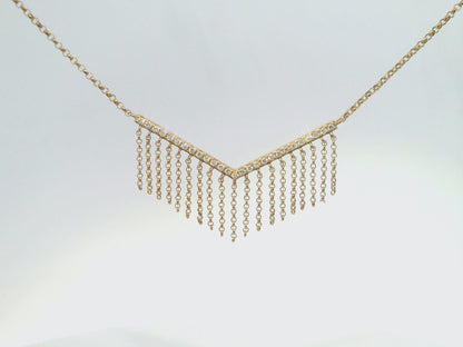 0.20CT Diamond Pendant 14k Rose Gold