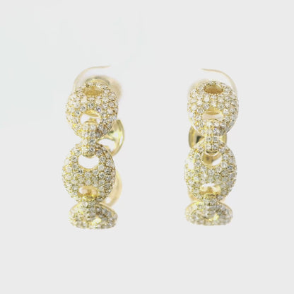 1.10CT Diamond 14k Yellow Gold Earring